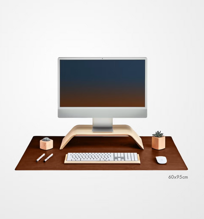 Pomelo Bordmatte Musematte Lær Lys rosa- Premium Skrivebordsunderlag