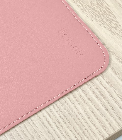 Pomelo Bordmatte Musematte Lær Lys rosa- Premium Skrivebordsunderlag
