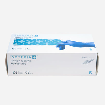 Soteria+ Nitril engangshansker- pudder og lateksfri- 100 stk - SMALL