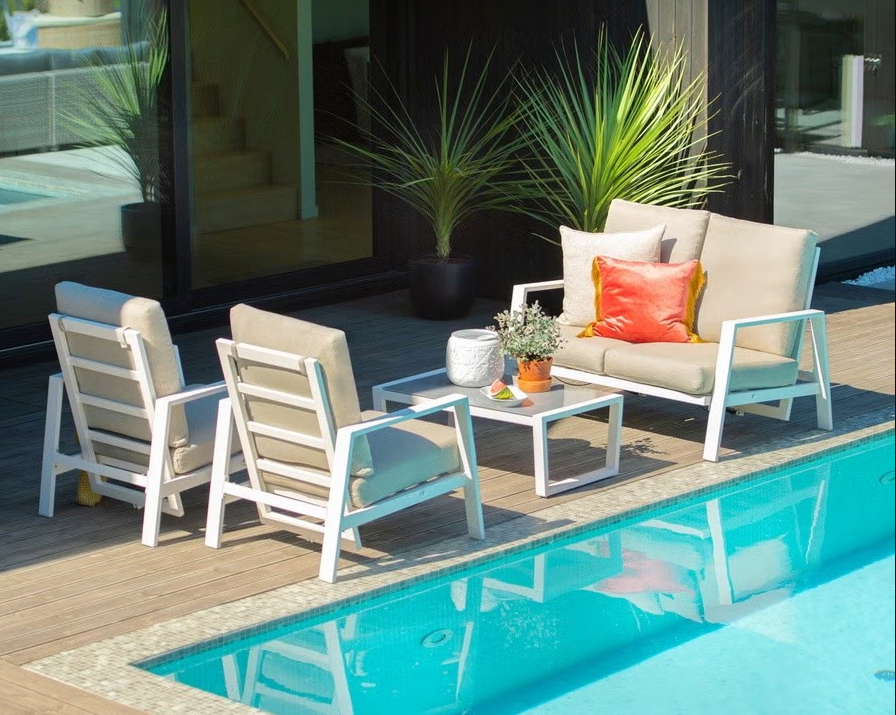 Orlando Sittegruppe Ute Hvit – Aluminium Hagemøbler