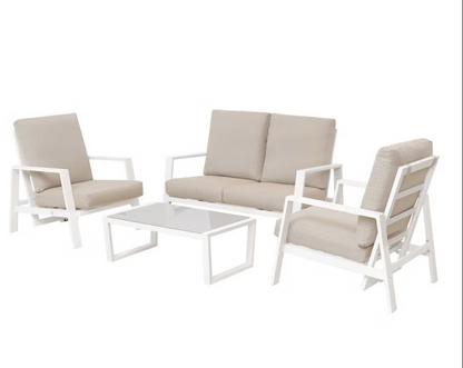 Orlando Sittegruppe Ute Hvit – Aluminium Hagemøbler