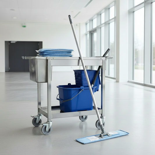 OUTH Engangsmopp med tynn moppeklut under holderen