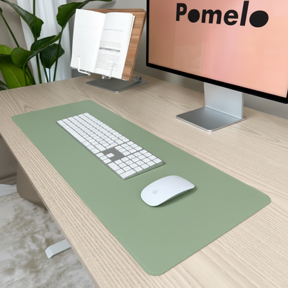 Premium skrivebordsunderlag i grønt lær