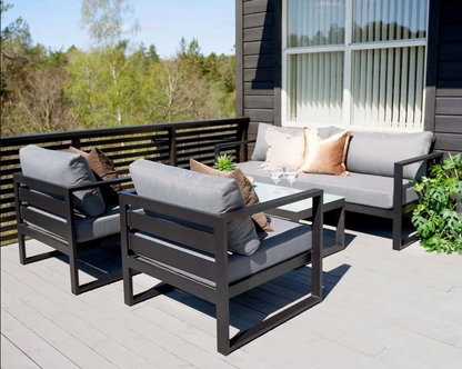 InGarden Reno Sittegruppe – Loungesett med Sofa, Stoler og Bord