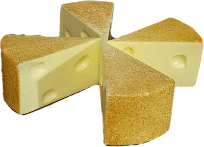 Kunstig Cheddar Ost Dekorasjon 4stk - Realistisk Matdekor