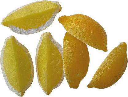 Dekor kunstig sitron båter - 6 pk