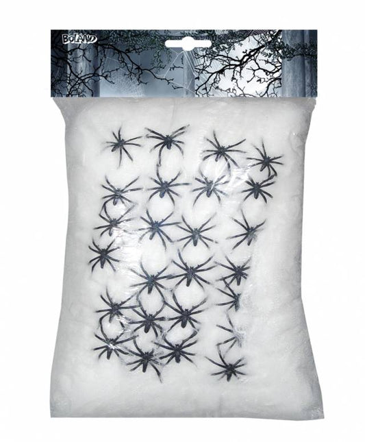 Halloween spindelvev med edderkopper 500 g