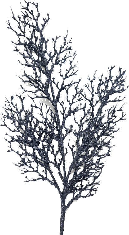 Gren med glitter 70 cm - sort