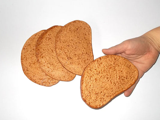 Dekor kunstig brød skiver - 4pk