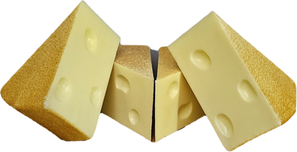 Kunstig Cheddar Ost Dekorasjon 4stk - Realistisk Matdekor
