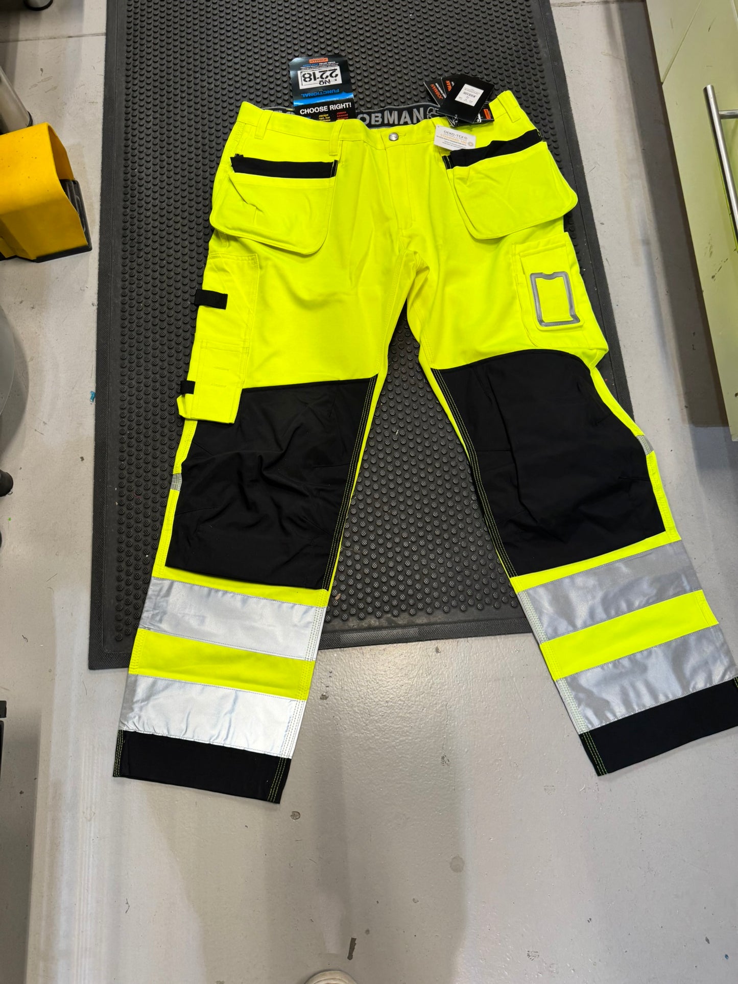 Jobman håndverksbukse mod. 2218 gul varsel - synlighet