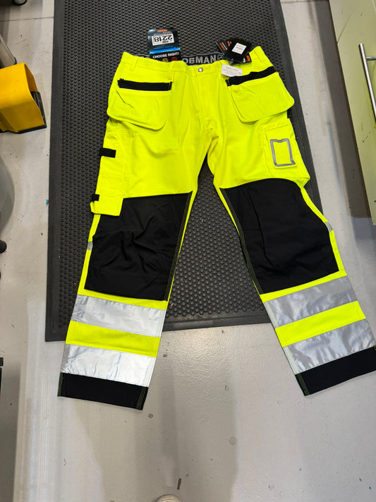 Jobman håndverksbukse mod. 2218 gul varsel - synlighet