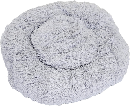 Fluffy Donut Hundeseng 60 cm hvit