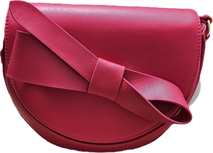 Rosa Veske med Sløyfe - Elegant Kuskinn