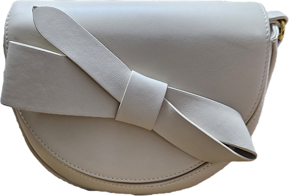 Hvit Veske med Sløyfe - Elegant Kuskinn