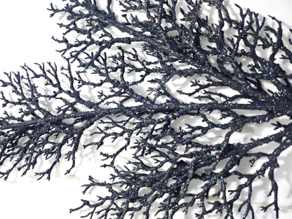 Gren med glitter 70 cm - sort