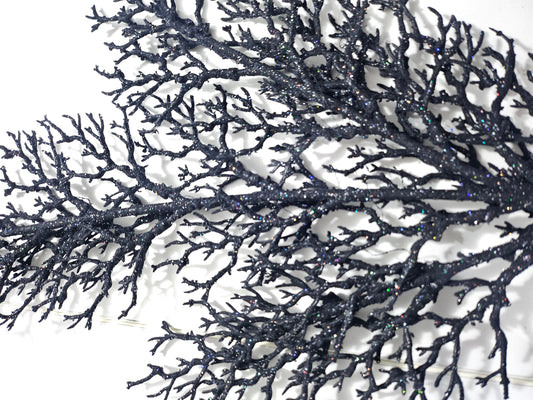 Gren med glitter 70 cm - sort