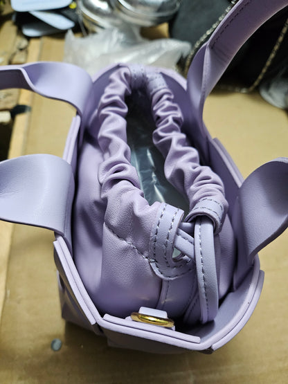 Håndlaget Flettet Veskelilla- Nordisk Design -med skinnpose