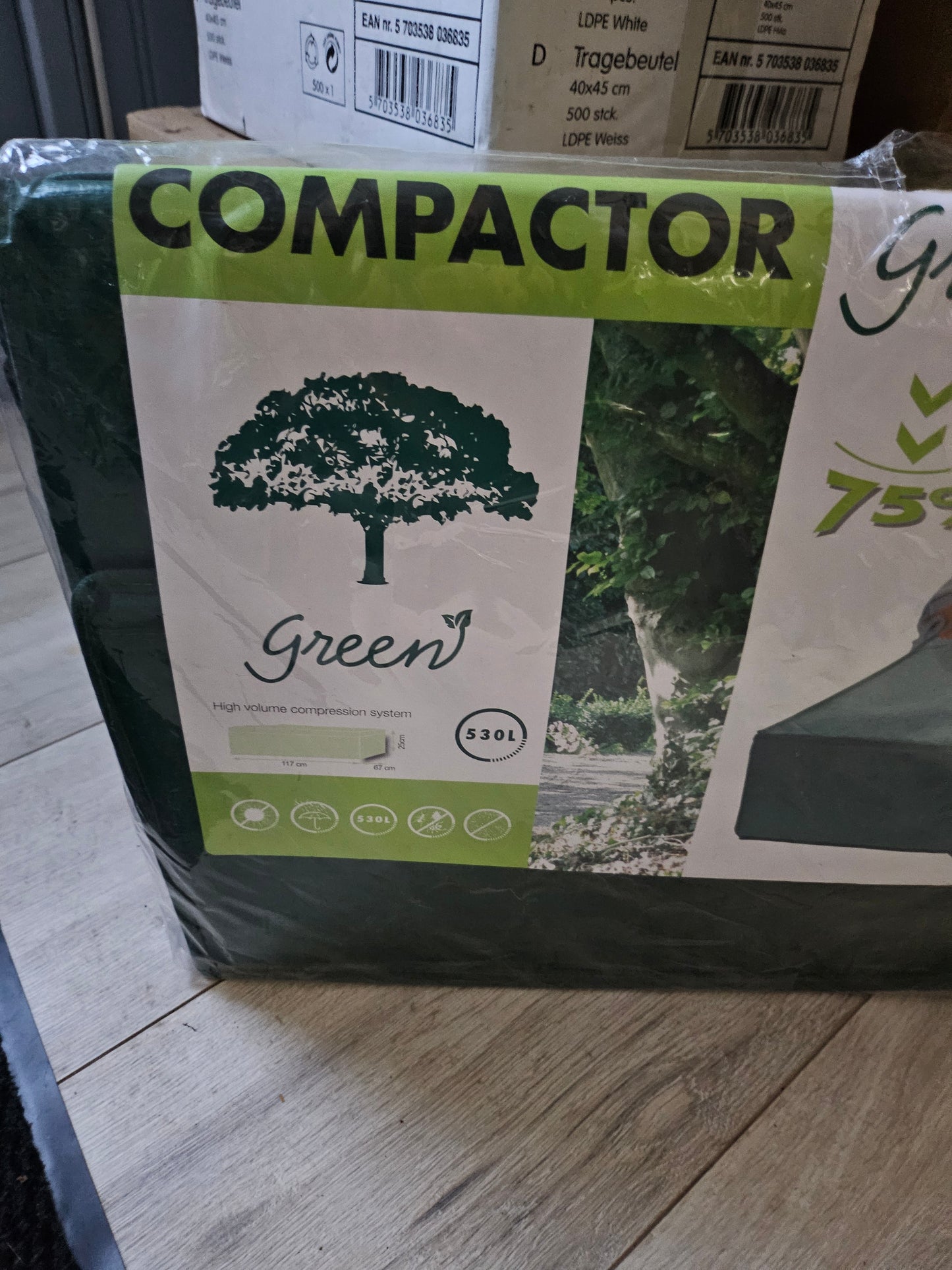 Compactor Green 530 L Oppbevaringsboks til Uteputer