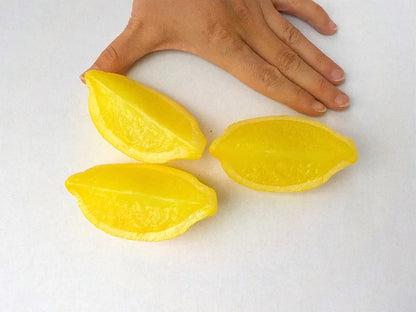 Dekor kunstig sitron båter - 6 pk