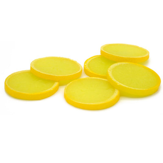 Dekor kunstig sitron skiver - 6pk