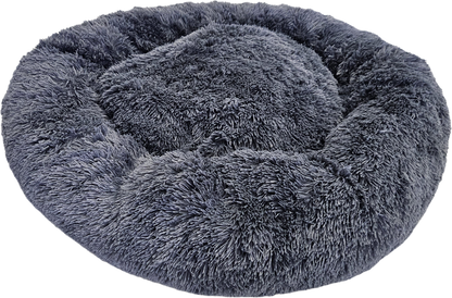 Fluffy Donut Hundeseng 60 cm - Mørk grå