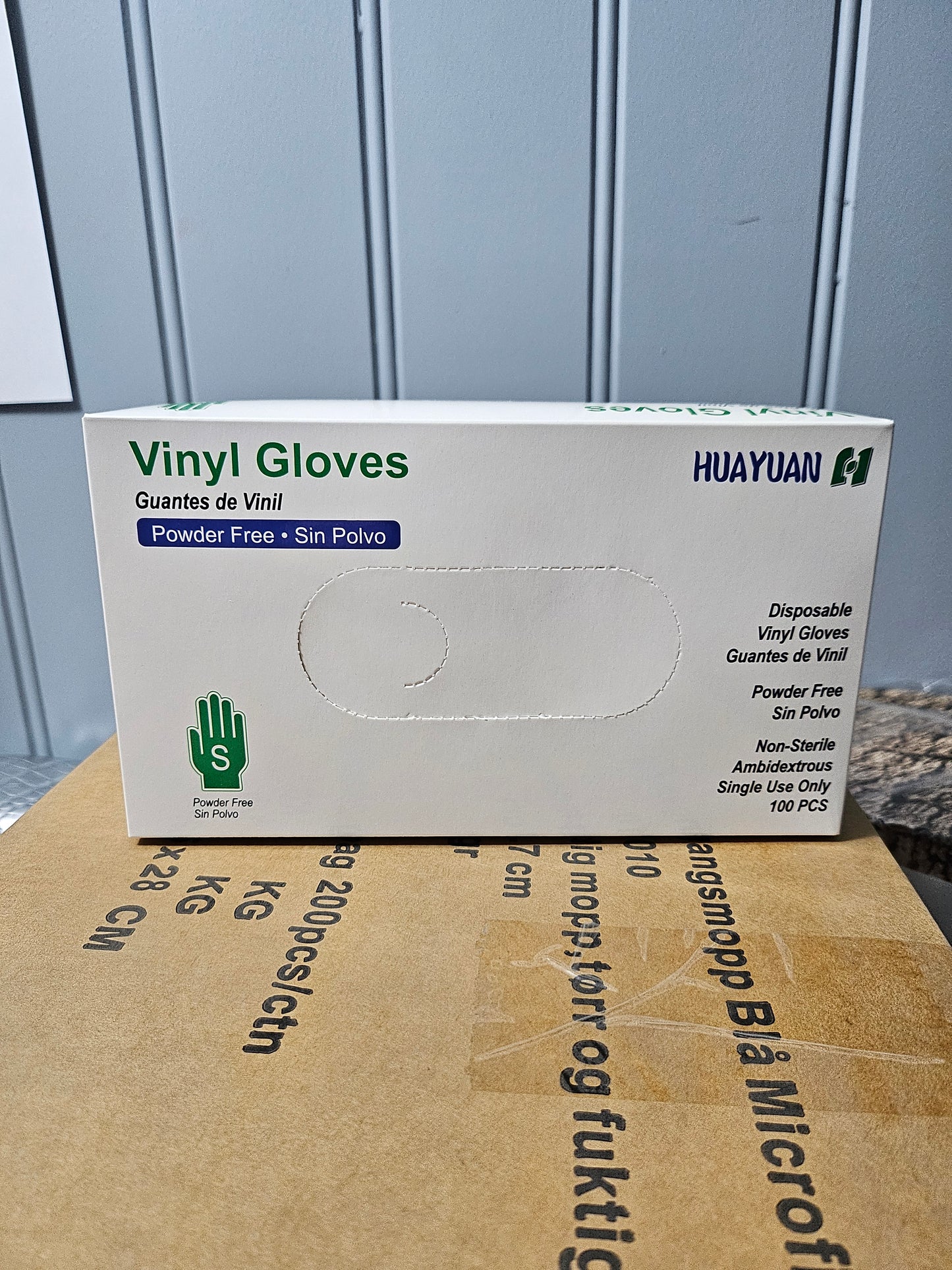 Engangshansker Vinyl Hvit - 100 stk