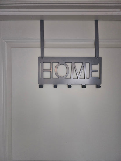 Dørhenger HOME i stål 30 x 33 cm - svart eller grå