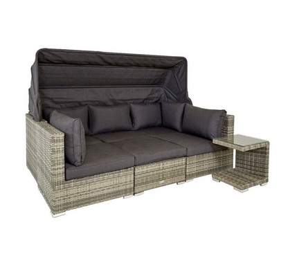 Easy Living Faros Loungesett – 6-personers sofagruppe med justerbart tak