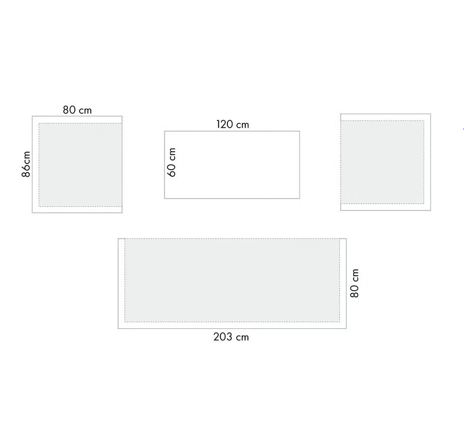 InGarden Reno Sittegruppe – Loungesett med Sofa, Stoler og Bord