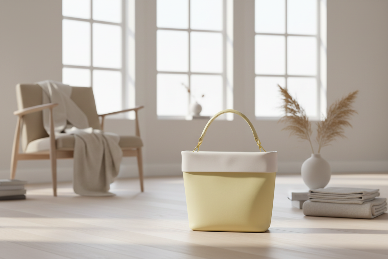 Skinnveske i nordisk interiør