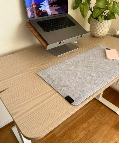 Pomelo Bordmatte Musematte Ull/Filt Lys Grå - Premium Skrivebordsunderlag