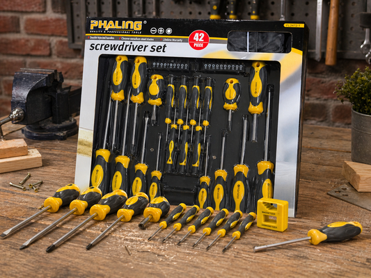Phaling skrutrekkersett 42 deler - Meget slitesterk