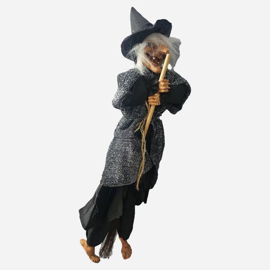 Halloween Flyvende skummel heks - 35 cm