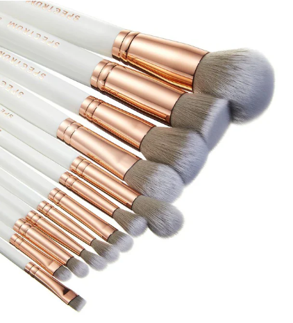 Spectrum Collections -  12-delers Sminkekostsett | Hvit marmor