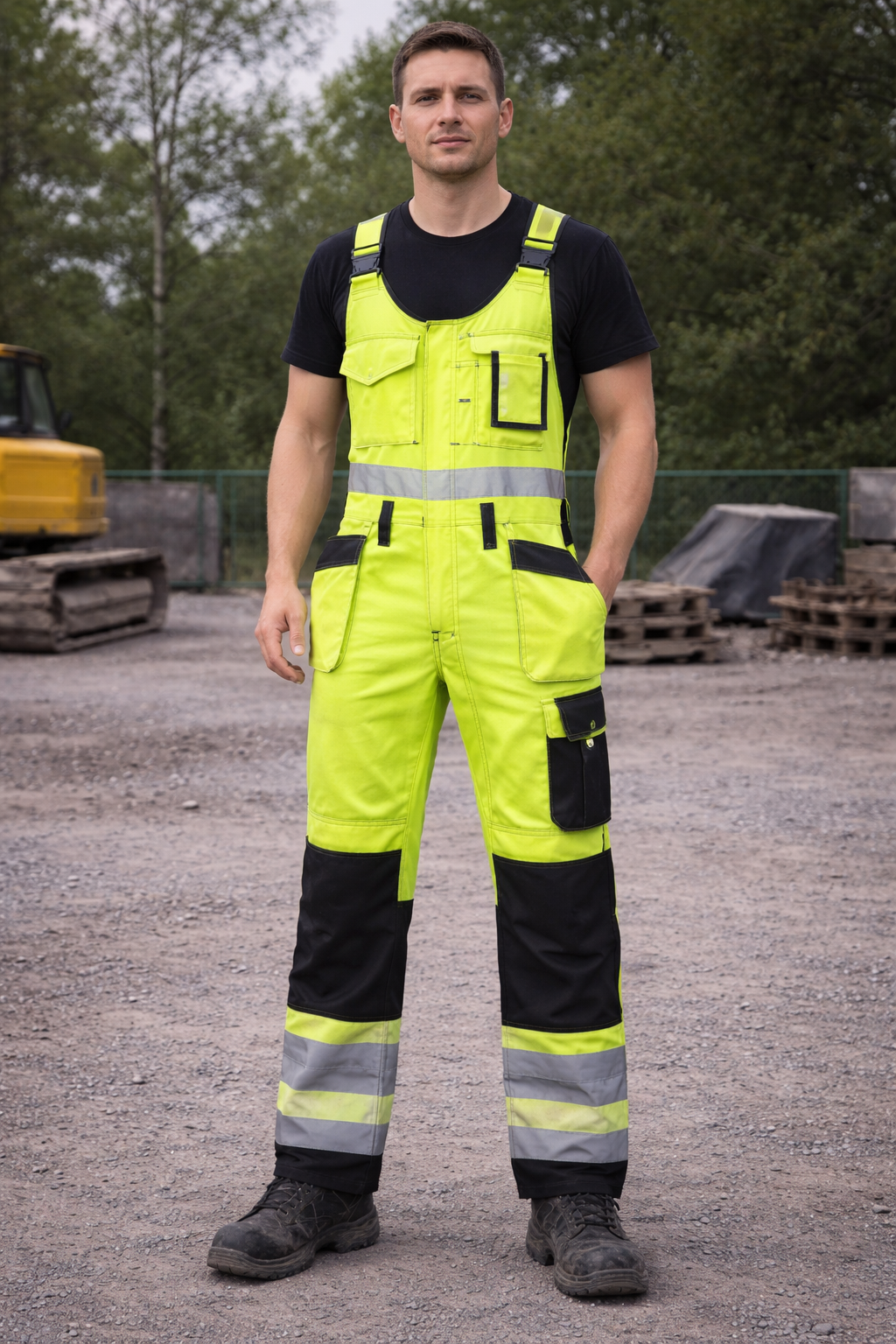 Snickers 0213 Arbeidsbukse Hel - Høy synlighet