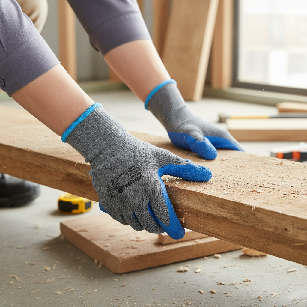 Vorel arbeidshansker i bruk