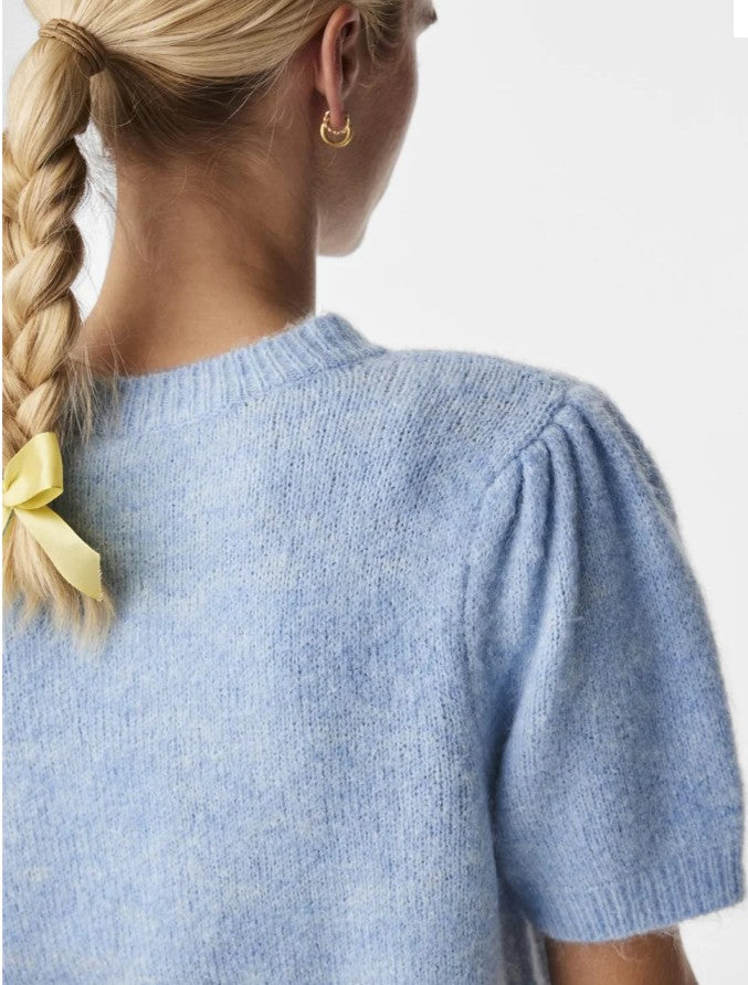 Y.A.S Yasenna SS Pullover -Lyseblå strikkegenser