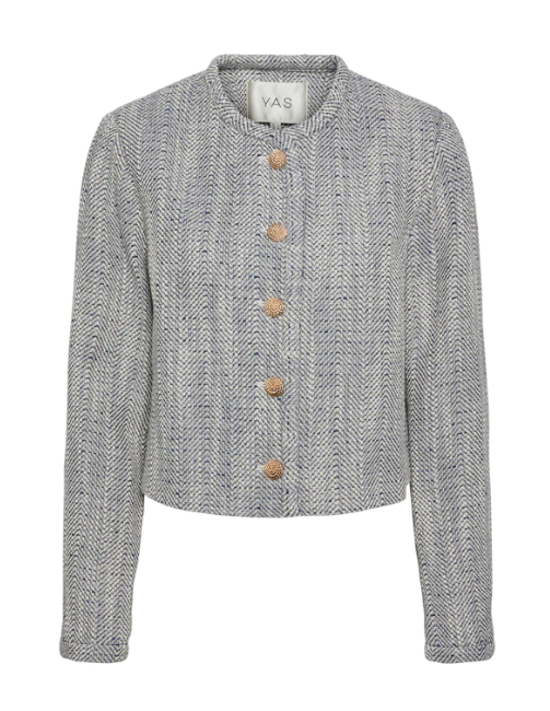 Y.A.S Yasnorali Ls Jacket - Navy Blazer - jakke med gullknapper