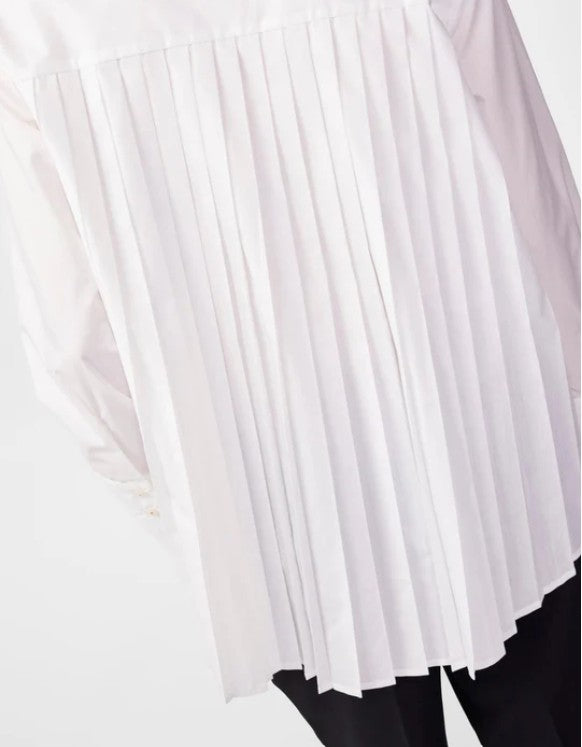 Y.A.S Yasroya Ls Shirt S. - Star White - Skjorte med plisse
